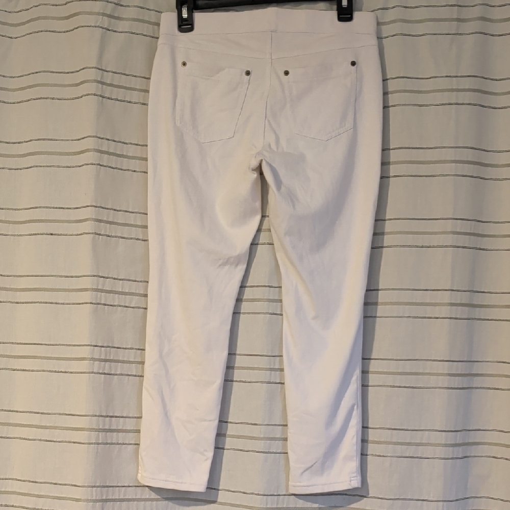 White Slim Fit Stretch Capri - Picture 3 of 4